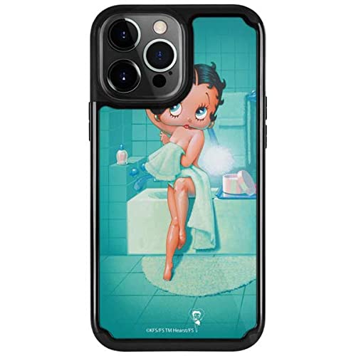 Officially Licensed Betty Boop Bathing Design Cargo Phone Case for iPhone 13 Pro - Durable Protective Cover with Extra Storage Pockets - Perfect for Beach, Pool & Summer Outings