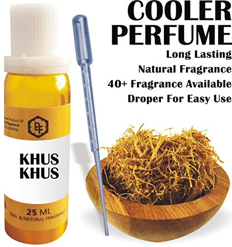 Parag Fragrances Khus Khus 25ml Long-Lasting Cool Perfume & Aroma Diffuser Oil | Natural Vetiver Scent for Home, Office & Car | Stress Relief & Air Freshener
