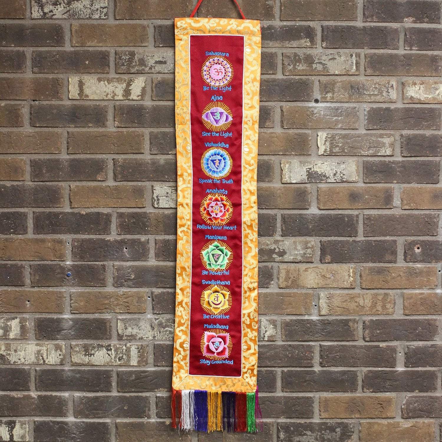 7 Chakras Yoga Wall Hanging Decor - Spiritual Meditation Tapestry for Home, Studio & Sacred Space