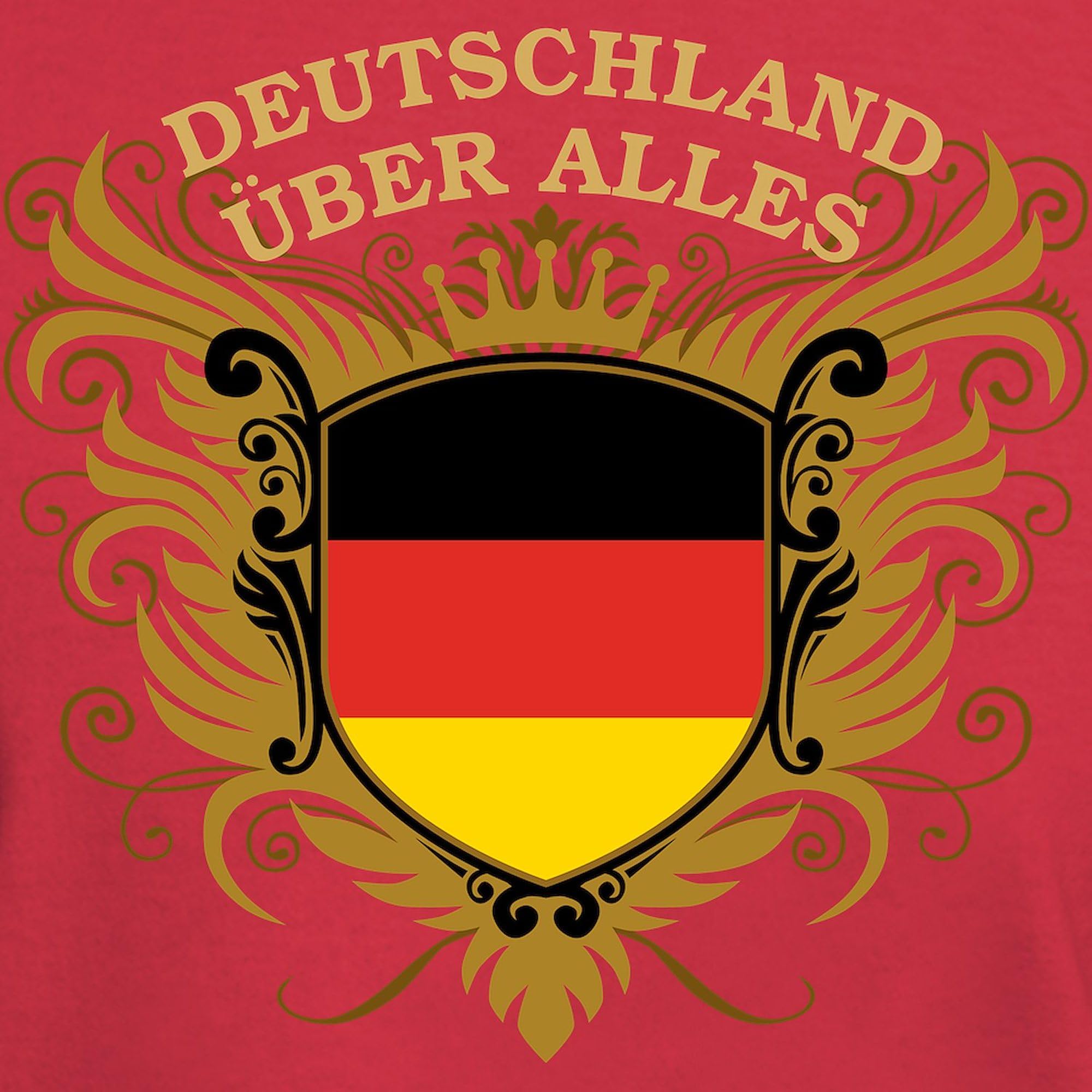 Deutschland Uber Alles Dark T-Shirt for Men | 100% Cotton Classic Graphic Tee | Casual Wear, German Pride Outfit, Street Style Fashion