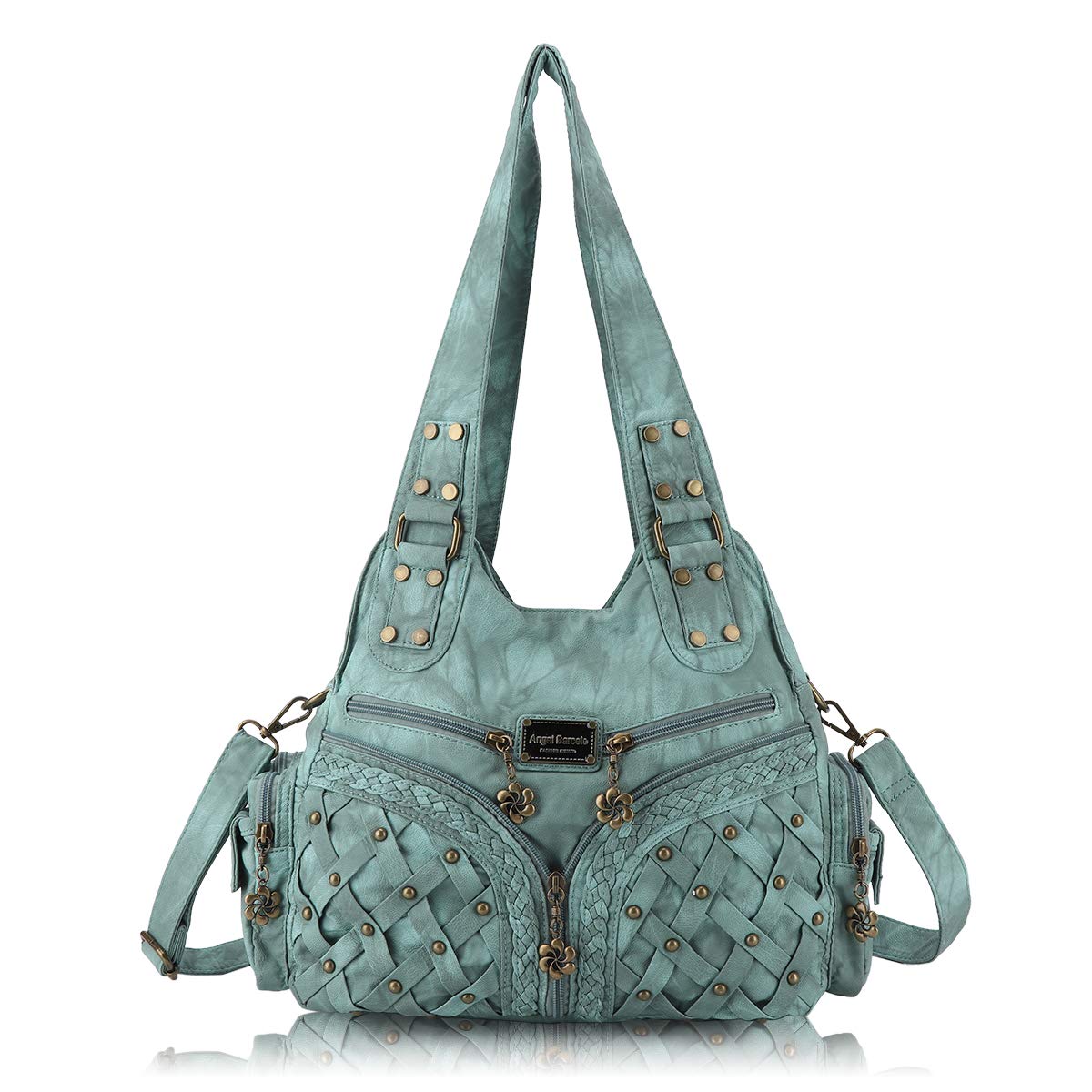 Angel Barcelo Women's Fashion Handbags - PU Leather Tote, Shoulder, Satchel & Hobo Bags for Work, Travel & Everyday Use
