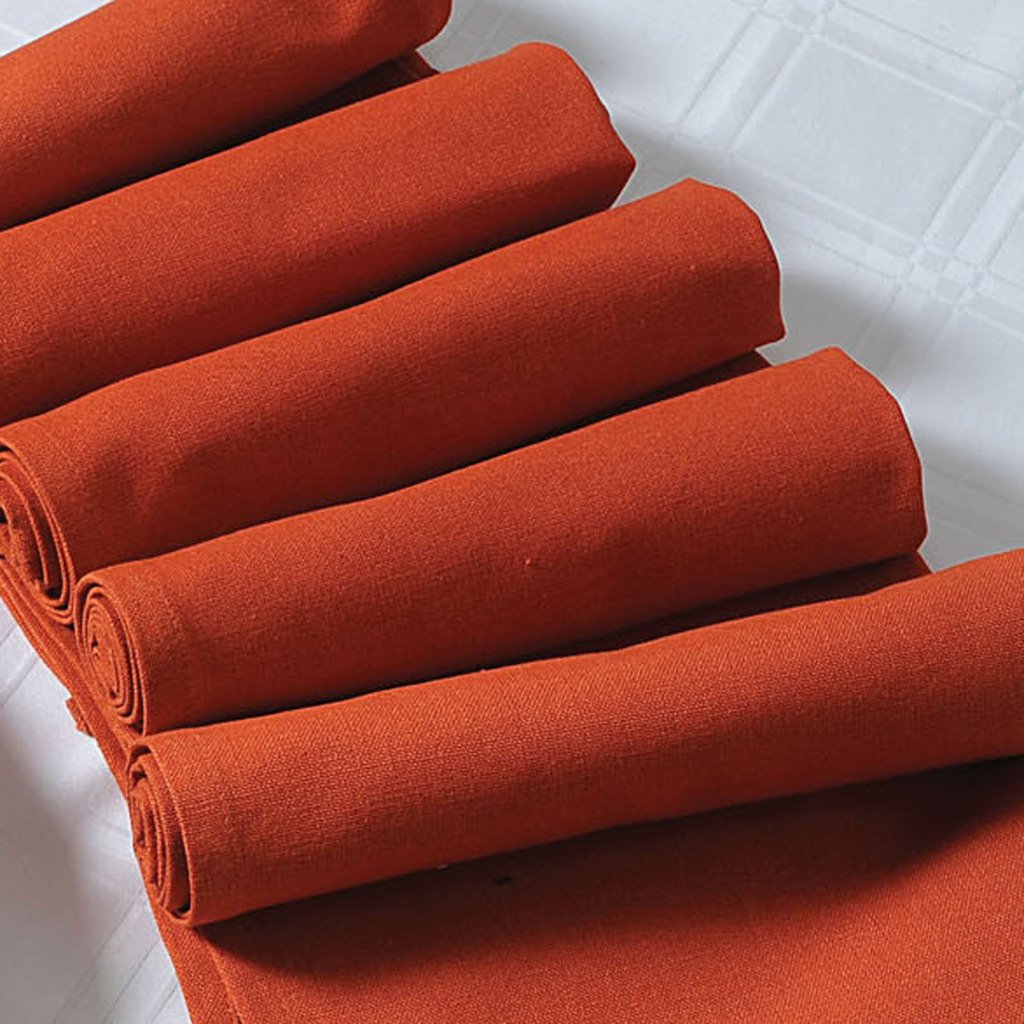 Premium YUGA 100% Cotton Plain Dinner Napkins Set - 17x17 Inches (Set of 6) - Soft & Absorbent Table Linen for Formal Dining, Parties & Everyday Use