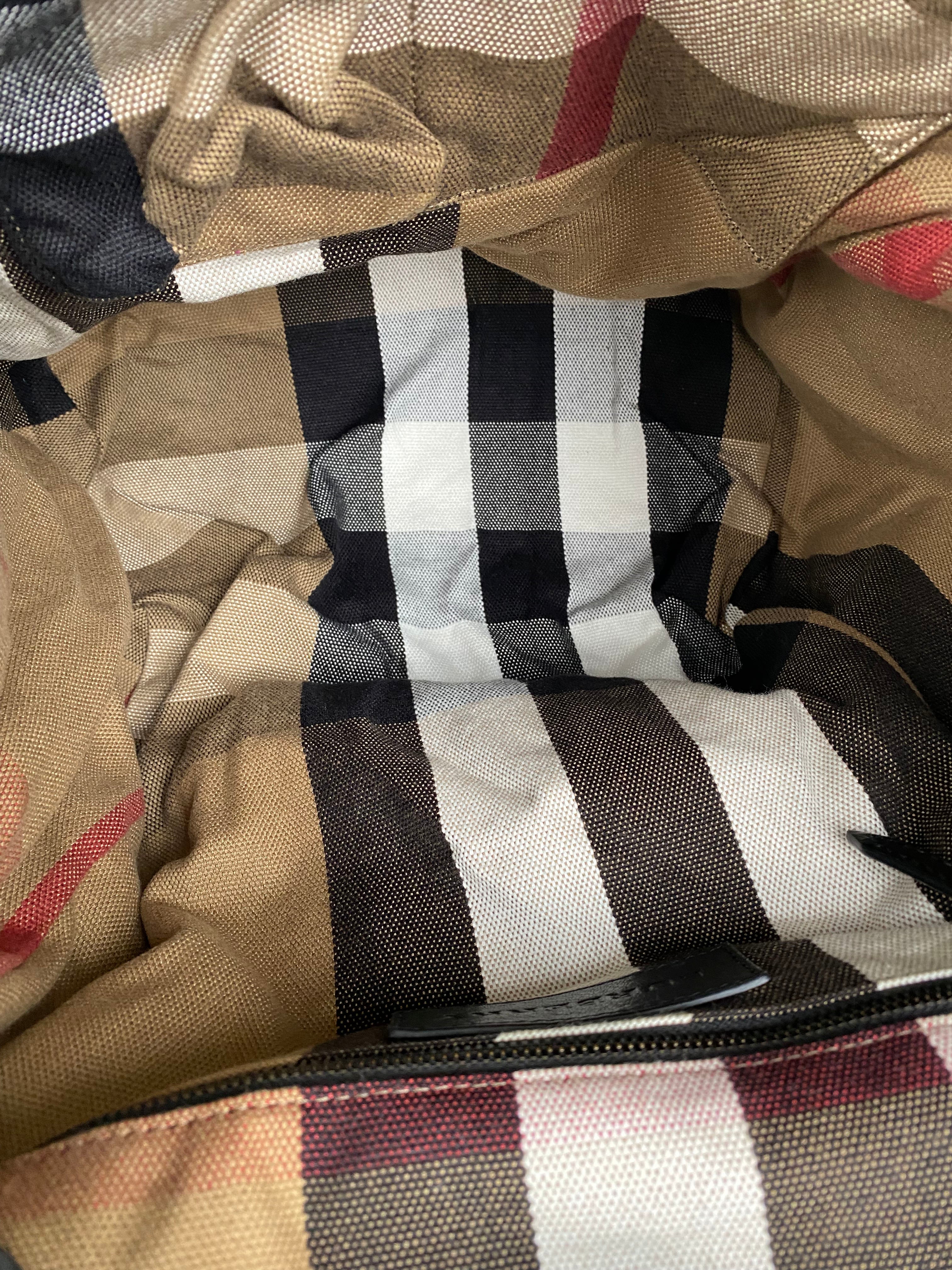 Burberry Men's Black Extra Large Rucksack Backpack - Stylish Durable Travel & Work Backpack for Business Professionals & Commuters