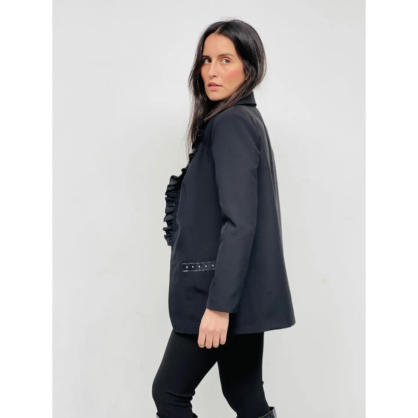 Blazer Love Doll Studs Noir - Stylish Black Blazer Studs for Women's Fashion | Perfect for Parties, Weddings & Evening Events