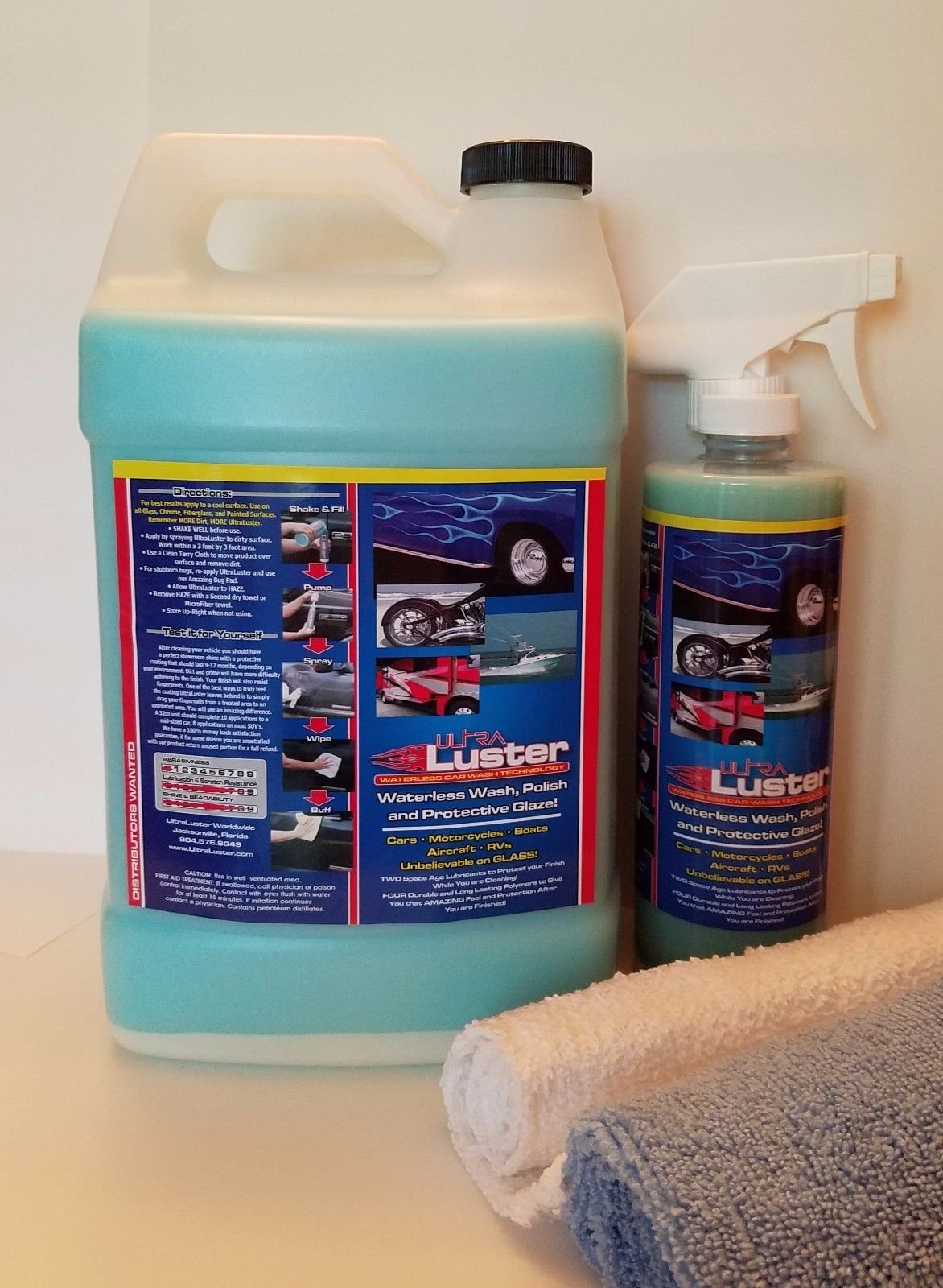 Waterless Car Wash & Polish Spray with Gallon Refill - Eco-Friendly Auto Detailing Kit for Quick Cleaning, Shine & Protection | Perfect for Road Trips, Daily Commutes & Show Car Maintenance