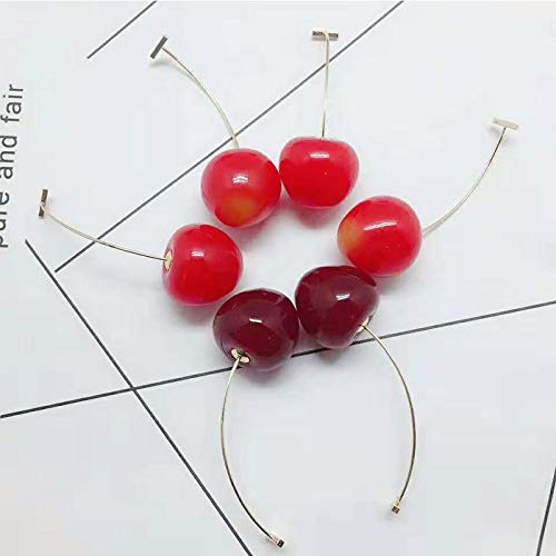 3D Cherry Dangle Earrings for Women - Sweet Fruit Jewelry with Vivid Colors | Perfect for Summer Outfits, Parties & Casual Wear