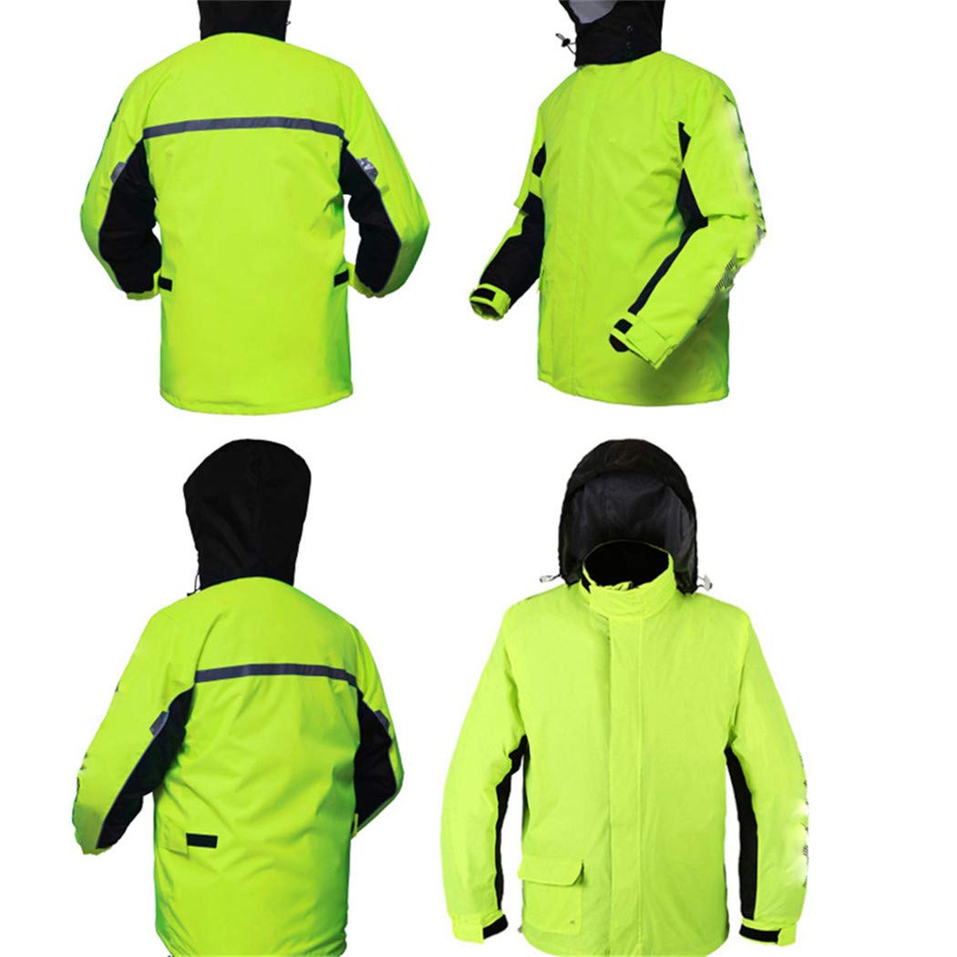 Waterproof Motorcycle Rain Jacket for Men & Women - Bicycle Riding, Camping, Outdoor Activities - Lightweight & Breathable Rainwear Suit