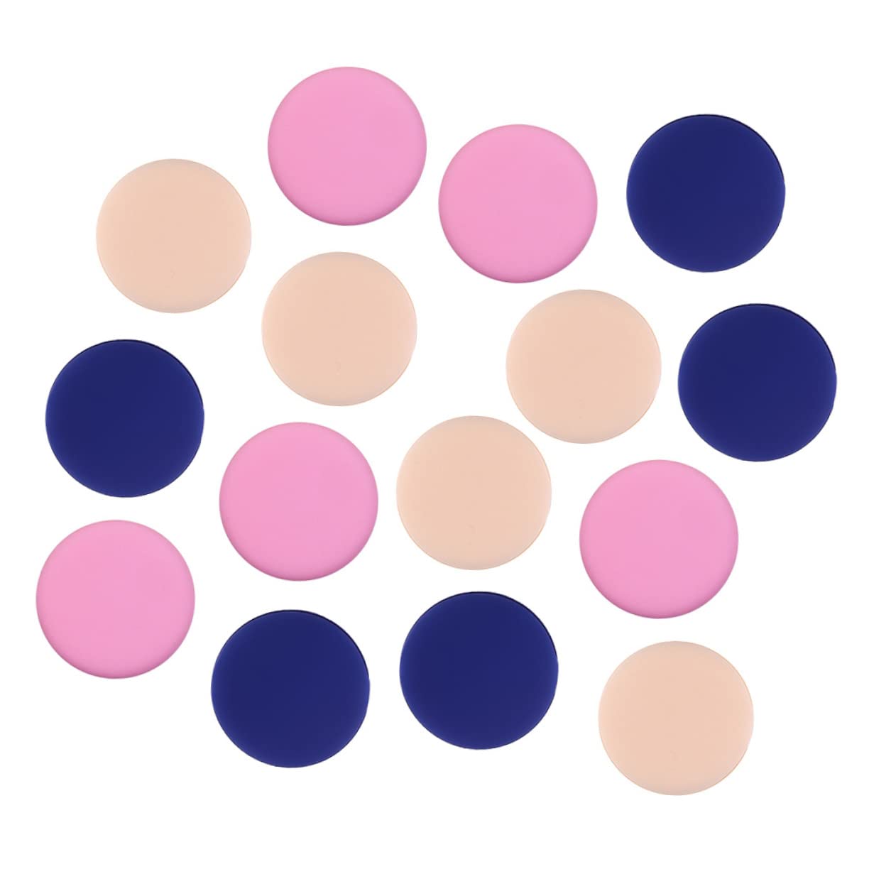 Beaupretty 15-Piece Round Air Cushion Puff Set - Soft Cotton Makeup Sponges for Liquid Foundation & Powder Application - Perfect for Blending, Contouring & Touch-Ups On-The-Go