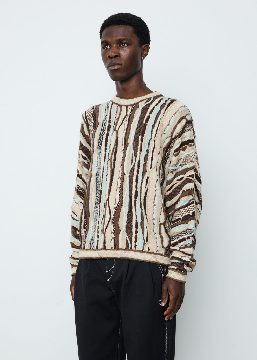 7G Knit Gaudy Crew Sweater for Men & Women - Trendy Oversized Pullover for Casual Wear, Street Style & Winter Fashion - Cozy & Warm Winter Sweater for Daily Outfits & Holiday Gatherings