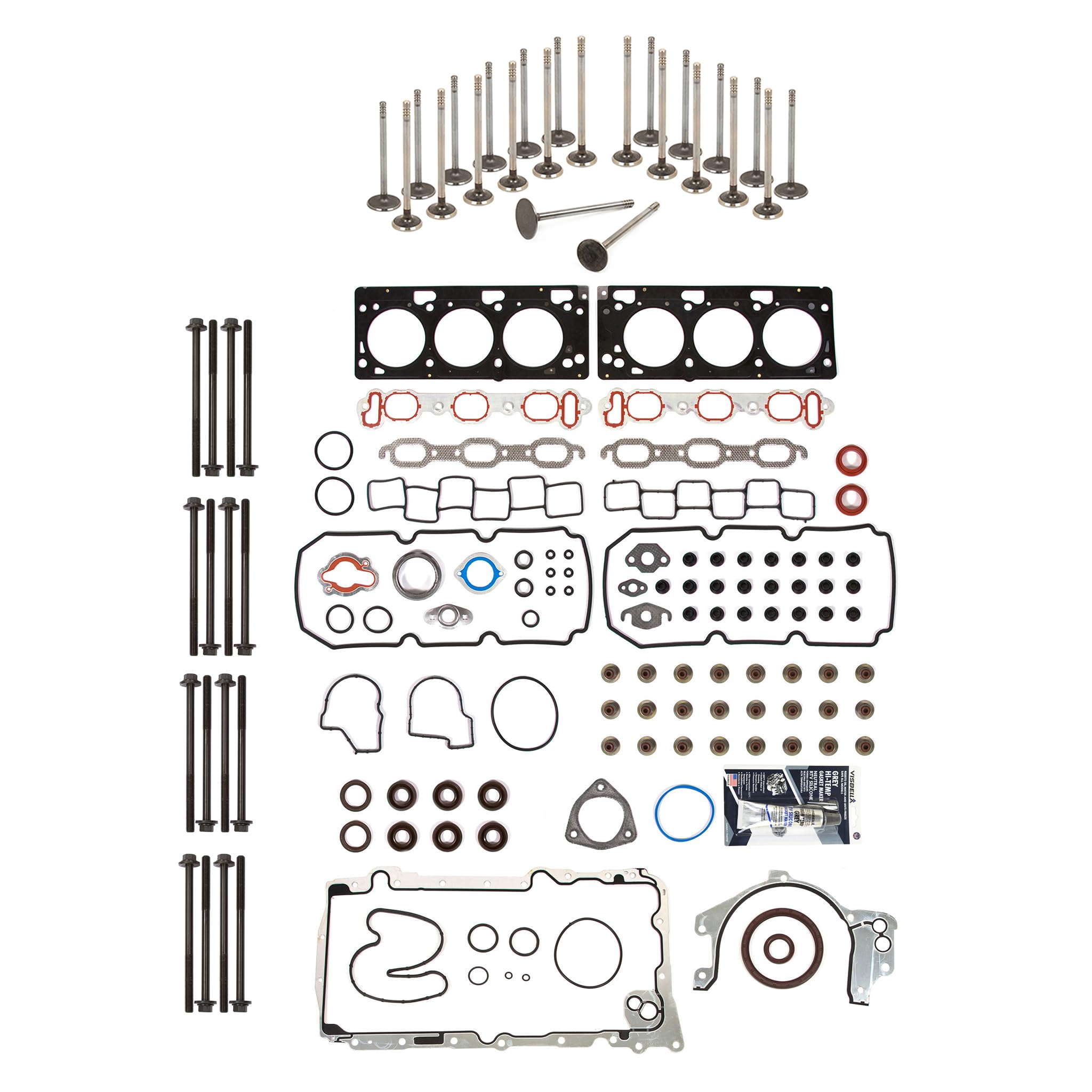 Full Gasket Set Intake Exhaust Valves Compatible with 2005-2006 Chrysler 300 & Dodge Magnum 3.5L V6 Engine - Complete Seal Kit for Valve Cover, Intake Manifold Replacement - Perfect for DIY Auto Repair & Engine Maintenance