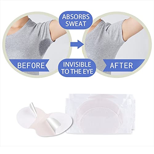 Disposable Self-Adhesive Underarm Sweat Pads for Men & Women - 10 Pack White Sweat Absorber Pads for Shirts - Stay Dry & Confident at Work, Gym & Daily Activities