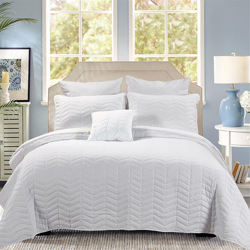 Premium Camilo Microfiber 4-Piece Quilt Set - Soft & Breathable Bedding for All Seasons | Perfect for Master Bedroom, Guest Room & Dorm Decor