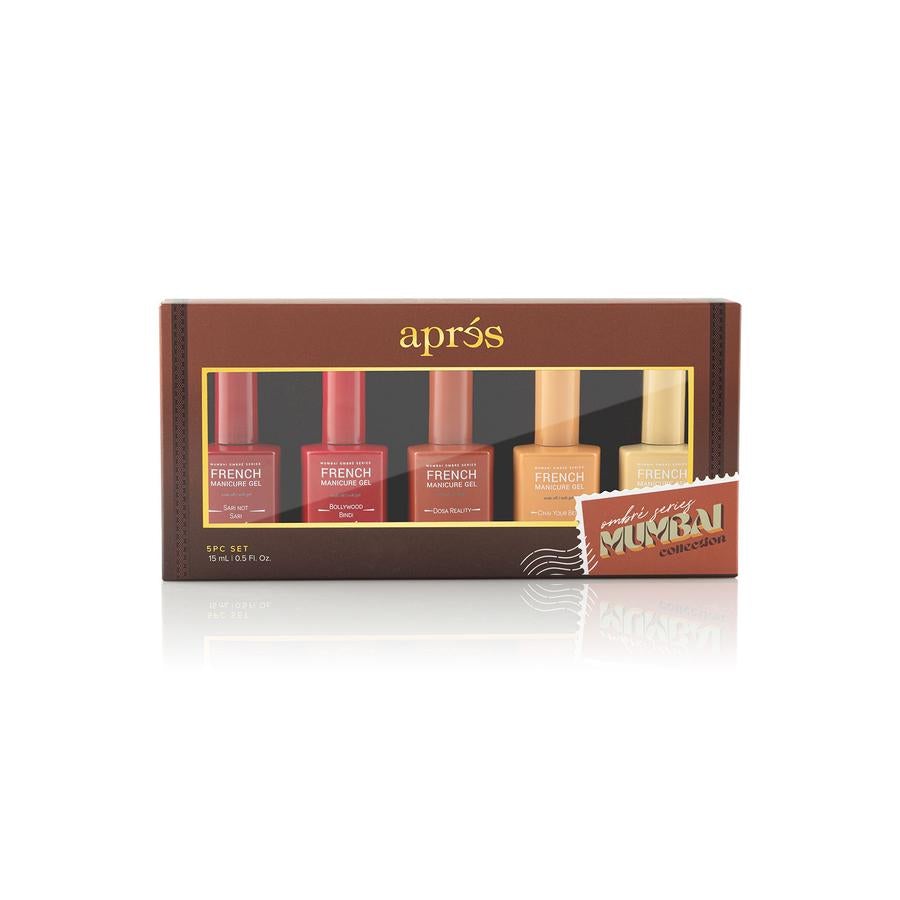 Apres French Manicure Ombre Series Mumbai Set - Professional Nail Kit for Salon & Home Use, Perfect for DIY Gel Nails, Bridal Manicures & Special Occasions