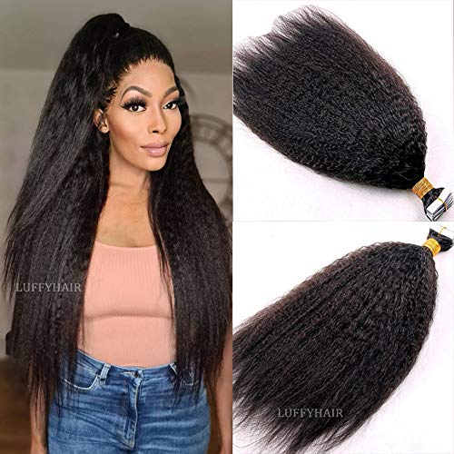 30 Inch Long Kinky Straight Tape in Hair Extensions 40pcs - Brazilian Coarse Yaki Skin Wefts Bulk for Women (18 Inch 40pcs, Color 4 Dark Brown) | Perfect for Styling, Volume Boost & Everyday Wear