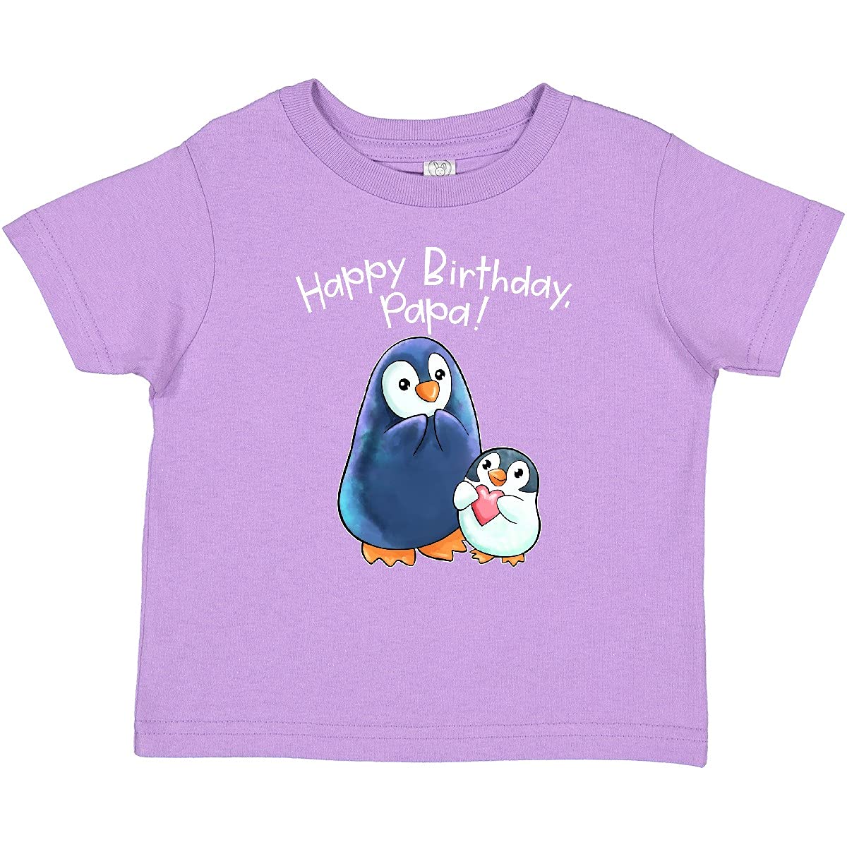 Inktastic Happy Birthday Papa Cute Penguins Baby T-Shirt - Adorable Penguin Design for Kids Birthday Parties & Father's Day Gifts