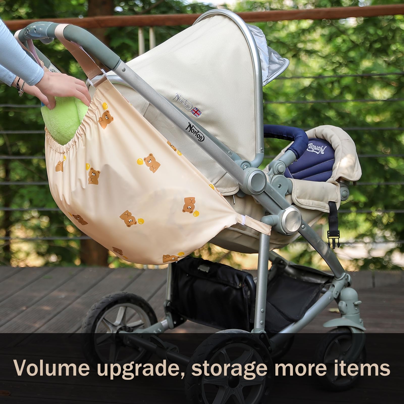 Universal Baby Stroller Organizer - Multifunctional Hanging Storage Bag for Diapers, Bottles & Essentials | Perfect for Travel, Shopping & Outdoor Activities with Kids
