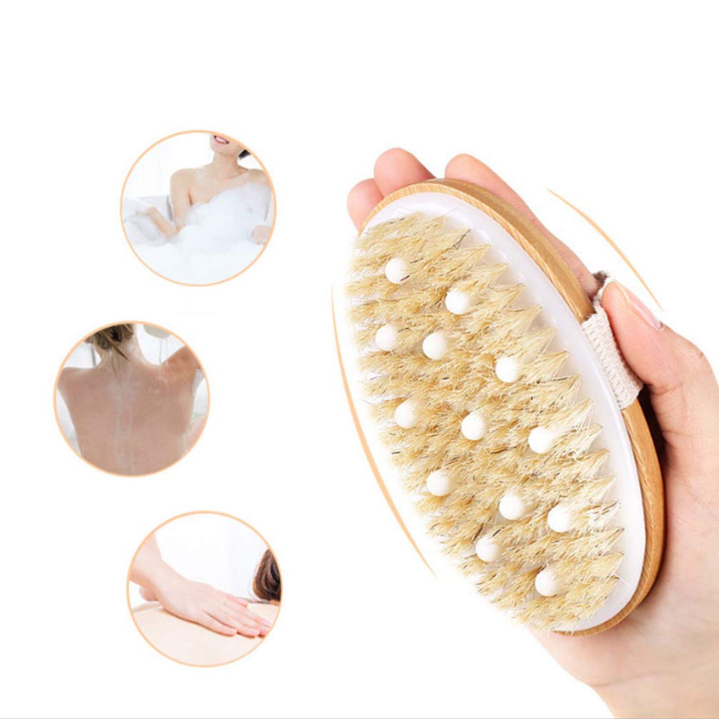 Exfoliating Bath Brush with Long Handle - Body Scrubber & Skin Massager for Shower & Bath - Back Scrub Brush, Bath Accessories for Deep Cleansing & Relaxation (Perfect for Spa Days & Dry Skin Care)