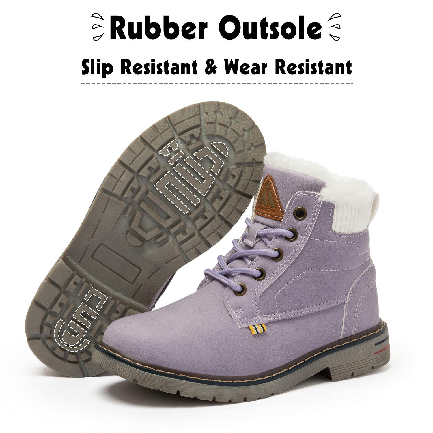 Waterproof Kids Winter Snow Boots for Boys & Girls - Warm Fur Lined Hiking Boots for Cold Weather Outdoor Activities | Perfect for Snow Play, School & Winter Adventures