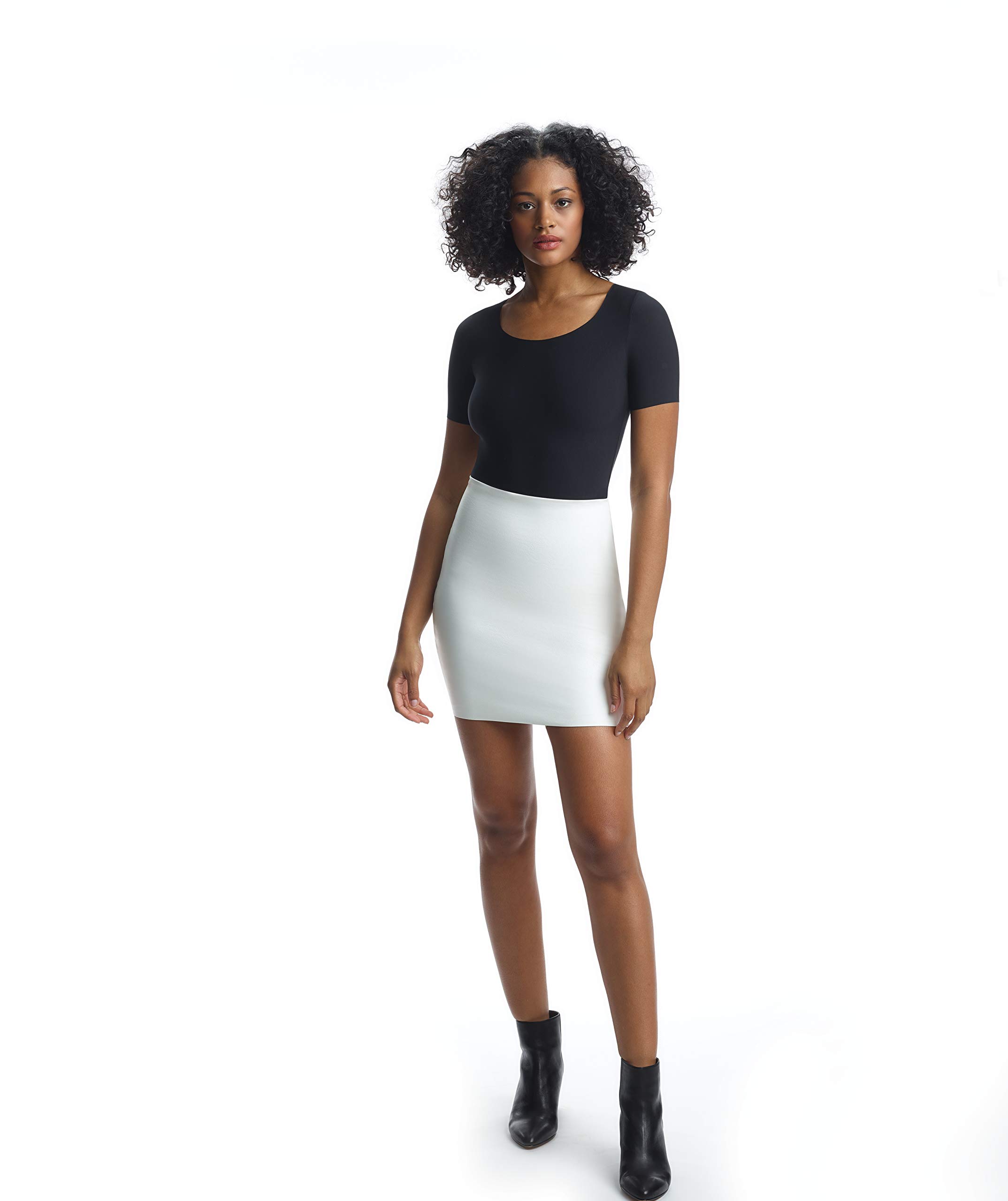 Commando Faux Leather Mini Skirt - High Waist Bodycon Stretch Skater Skirt for Women | Perfect for Beach Vacation, Kawaii & Boho Style Outfits | Great for Clubbing, Date Night & Casual Wear