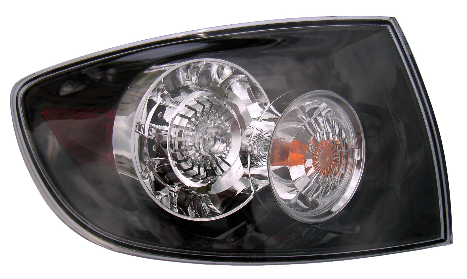 EPIC LIGHTING OE Style Halogen Tail Light Assembly Replacement for 2007-2009 MAZDA 3 SEDAN - Left Driver Side (Part# MA2800133 BAN751160B) - Perfect for Night Driving & Enhanced Vehicle Safety