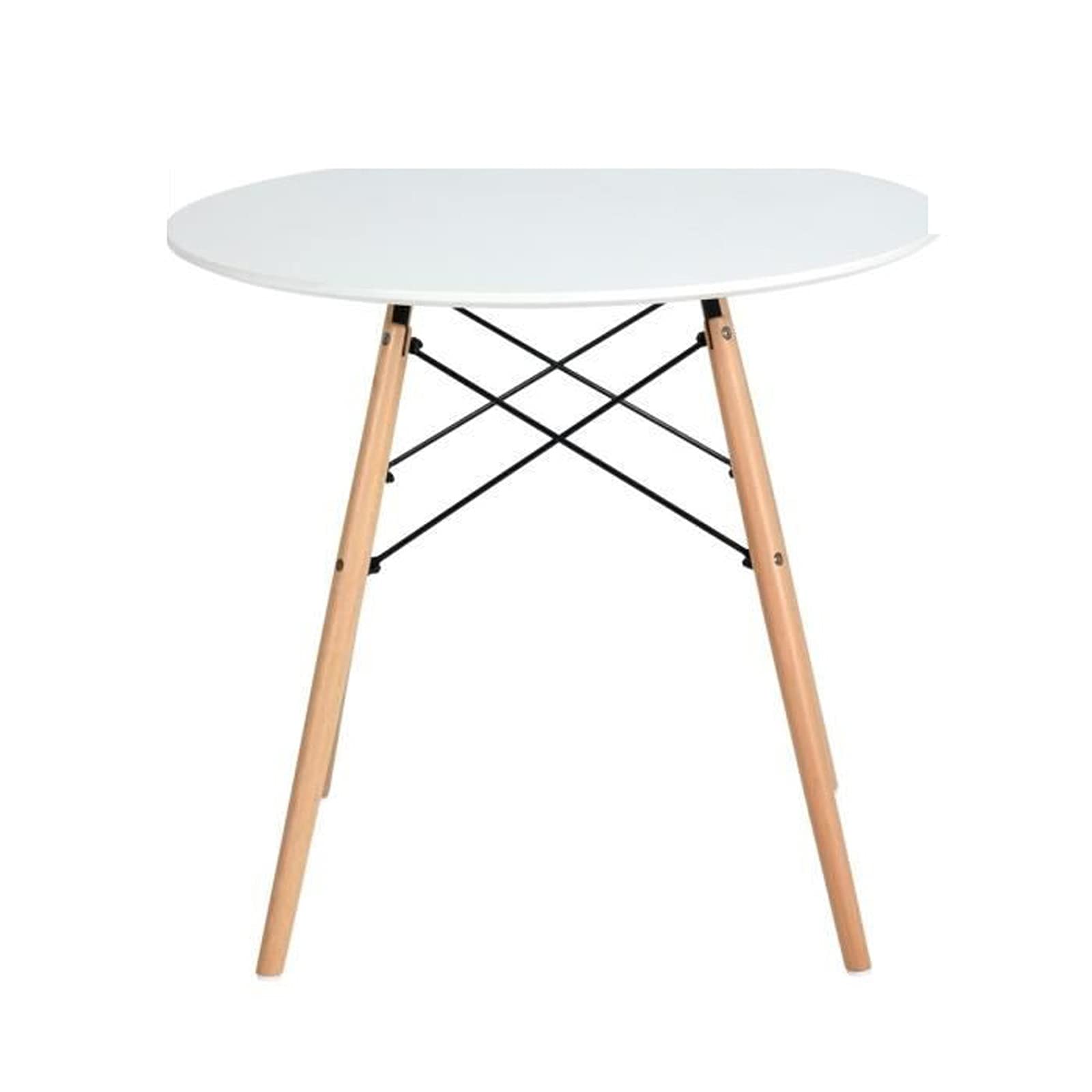 XIAOSAKU Round Side Table - Classic White Coffee Table for Living Room, Bedroom, Dining & Kitchen | Multi-Functional End Table, Sofa Table, Dressing Table & Bar Table | Perfect for Small Spaces, Apartments & Home Decor