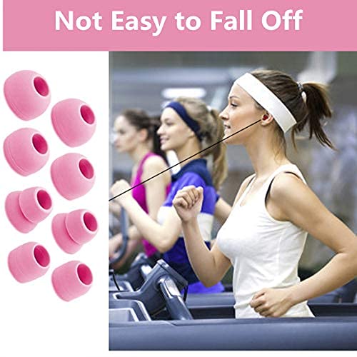 Powerbeats 2 Wireless Earphone Replacement Silicone Ear Tips Set - Soft Comfortable Noise Isolating Earbud Covers (Pink) - Perfect for Workouts, Running & Gym Use
