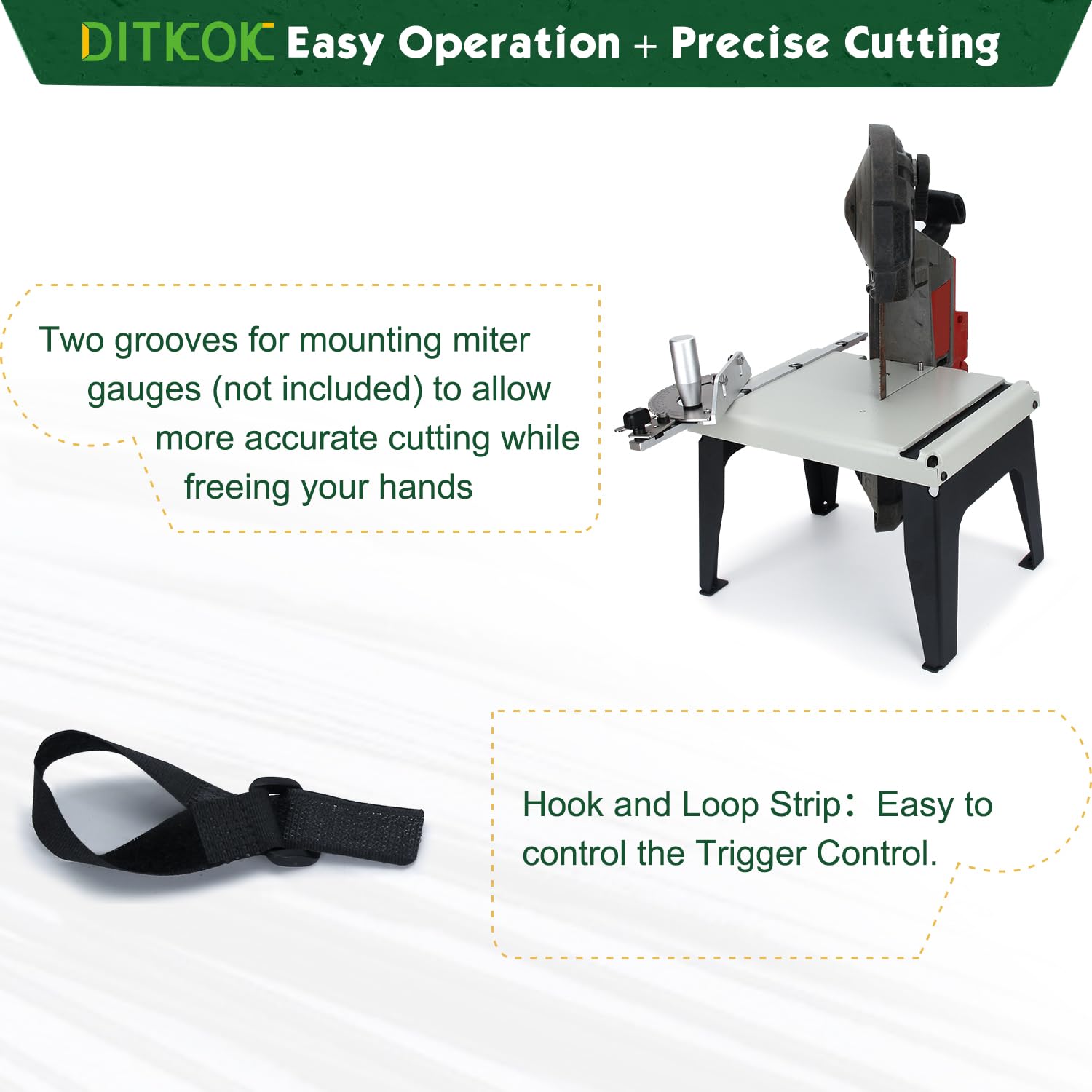 Portable Band Saw Stand Table for Milwaukee Band Saw - Heavy Duty Powder Coated Steel Base (Saw Not Included) | Workshop, Construction Site & DIY Metal Cutting Projects