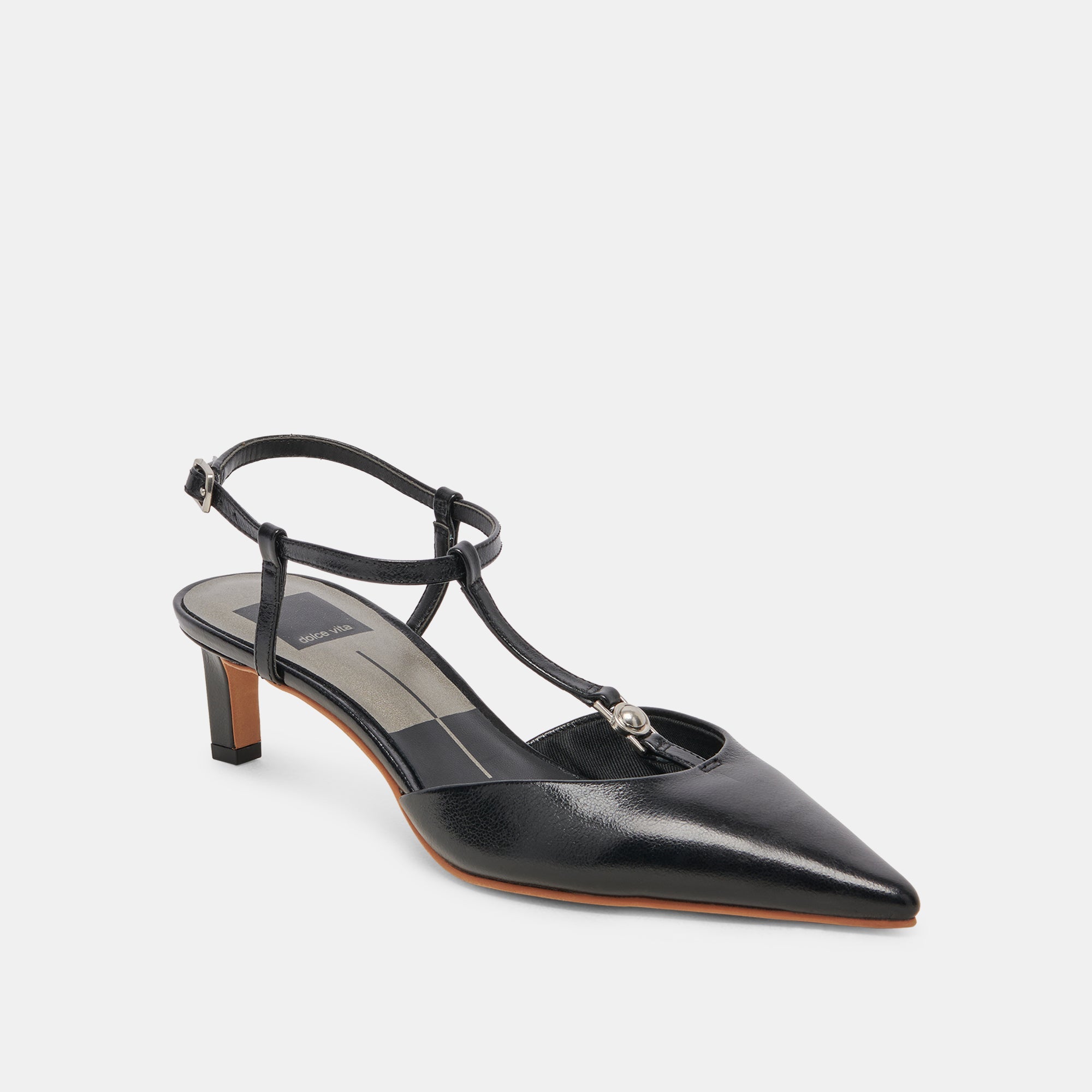 LAVON Black Leather High Heels for Women - Stylish & Comfortable Dress Shoes for Parties, Weddings & Evening Events