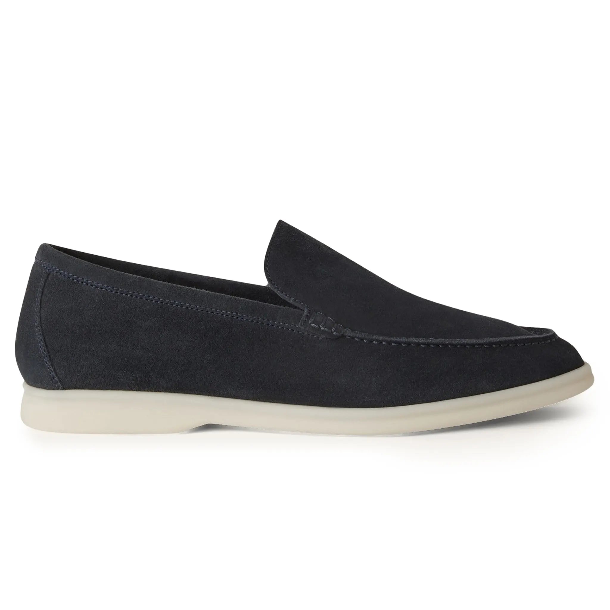 Loro Piana Men's Summer Walk Suede Loafers in Classic Blue - Comfortable Casual Shoes for Office, Travel & Summer Outings