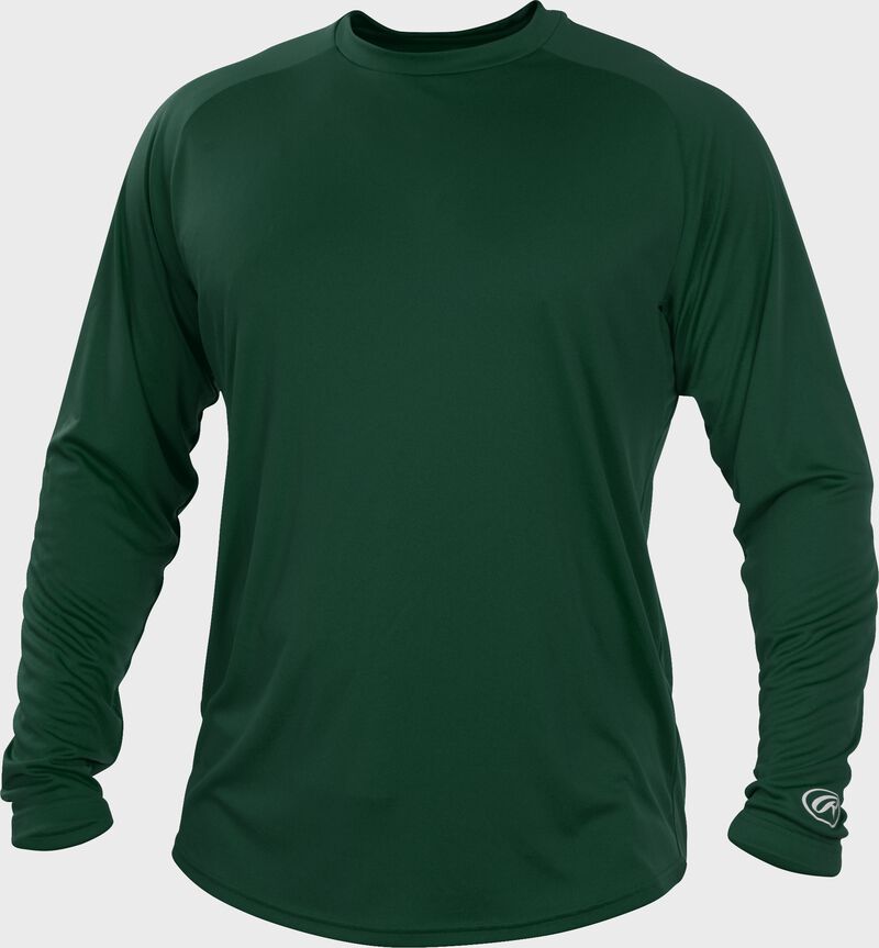 Rawlings Youth Tech Long Sleeve Baseball Shirt - Moisture Wicking Performance Jersey for Kids & Teens - Perfect for Baseball Practice, Training & Games