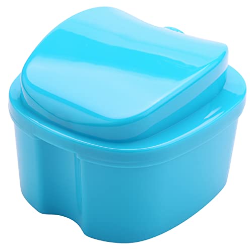 KKDAO Denture Case with Strainer & Basket - Travel-Friendly False Teeth Storage Box for Dentures | Perfect for Home, Travel & Overnight Stays