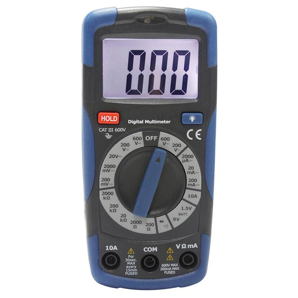 Compact Digital Multimeter - Professional Handheld Voltage Tester for Home, Car & Electronics Repair | Measure AC/DC Voltage, Current & Resistance | Perfect for Electricians, DIY & Automotive Use