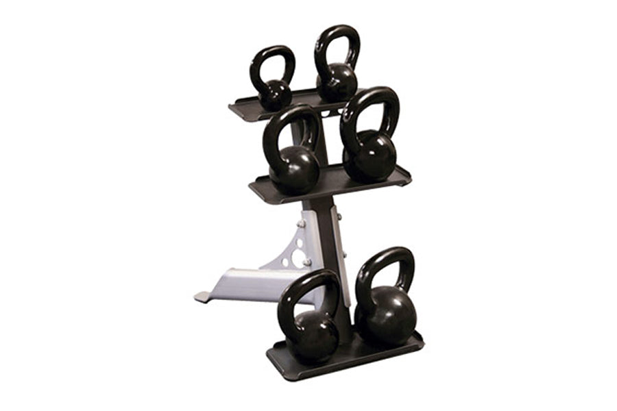 Warrior 3-Tier Kettlebell Rack - Heavy Duty Dumbbell Storage Stand for Home Gym & CrossFit Training | Perfect for Weightlifting, Strength Training & Fitness Workouts