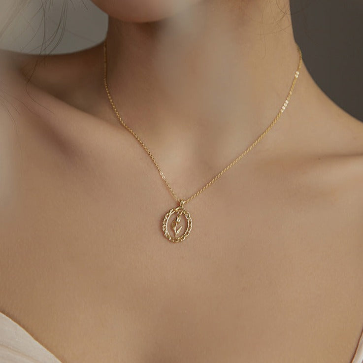Elegant Tulip Flower Pendant Necklace for Women - 18K Gold Plated Chain Jewelry Gift for Mother's Day, Anniversary & Valentine's Day | Perfect for Parties, Weddings & Everyday Wear | SX268