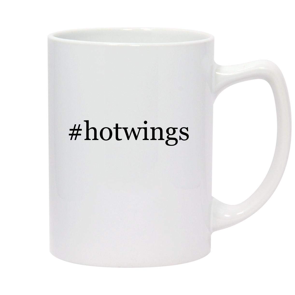 #HotWings 14oz White Ceramic Hashtag Coffee Mug - Perfect for Office, Home & Gifting | Statesman Style