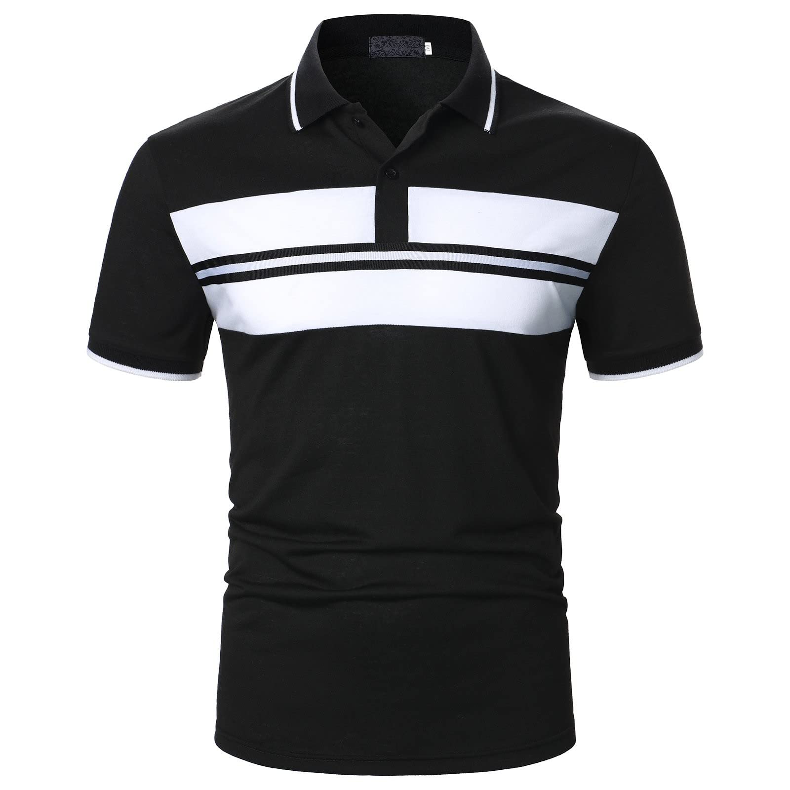 Men's Preppy Regular Fit Shirt for Work & Golf - Casual Layering Tee