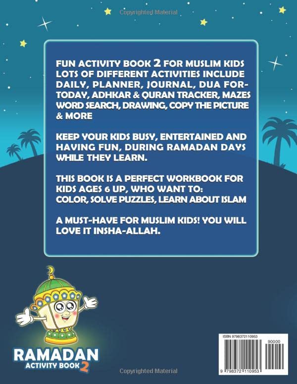 Ramadan Activity Book for Muslim Kids Ages 6+ | 100+ Fun Islamic Activities - Journal, Planner, Mazes, Word Search, Coloring & Doodles | Perfect for Ramadan Gifts, Eid Celebrations & Islamic Learning at Home