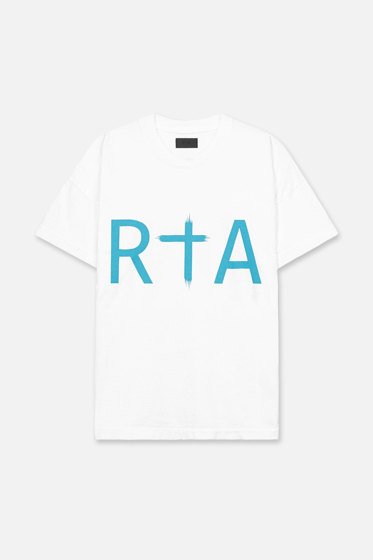 Liam Men's Short Sleeve T-Shirt with Front Logo - Comfortable Casual Blue Cotton Tee for Everyday Wear, Gym & Outdoor Activities