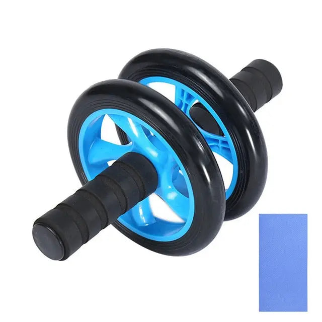 Double Wheel Ab Roller for Core Workouts - Abdominal Exercise Wheel for Home Gym & Fitness Training - Perfect for Abs, Back & Full Body Workout
