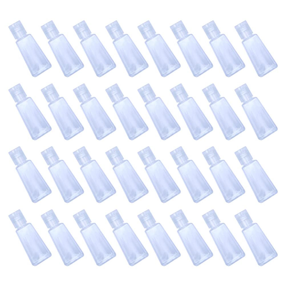 Beavorty 40Pcs 30ml Clear Plastic Travel Bottles with Flip Cap - Leak Proof Empty Containers for Shampoo, Lotion, Conditioner & Toiletries - Perfect for Business Trips, Gym, Camping & Air Travel