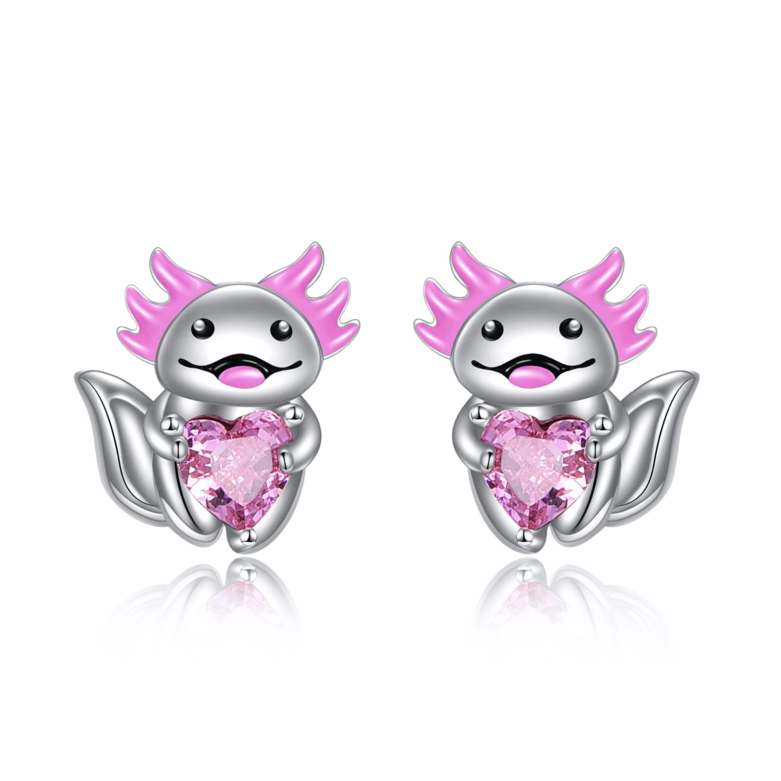 POPLYKE 925 Sterling Silver Animal Earrings for Women - Hypoallergenic Dainty Stud Earrings for Sensitive Ears | Cute Birthday Gifts for Her, Perfect for Casual Wear, Office & Date Night