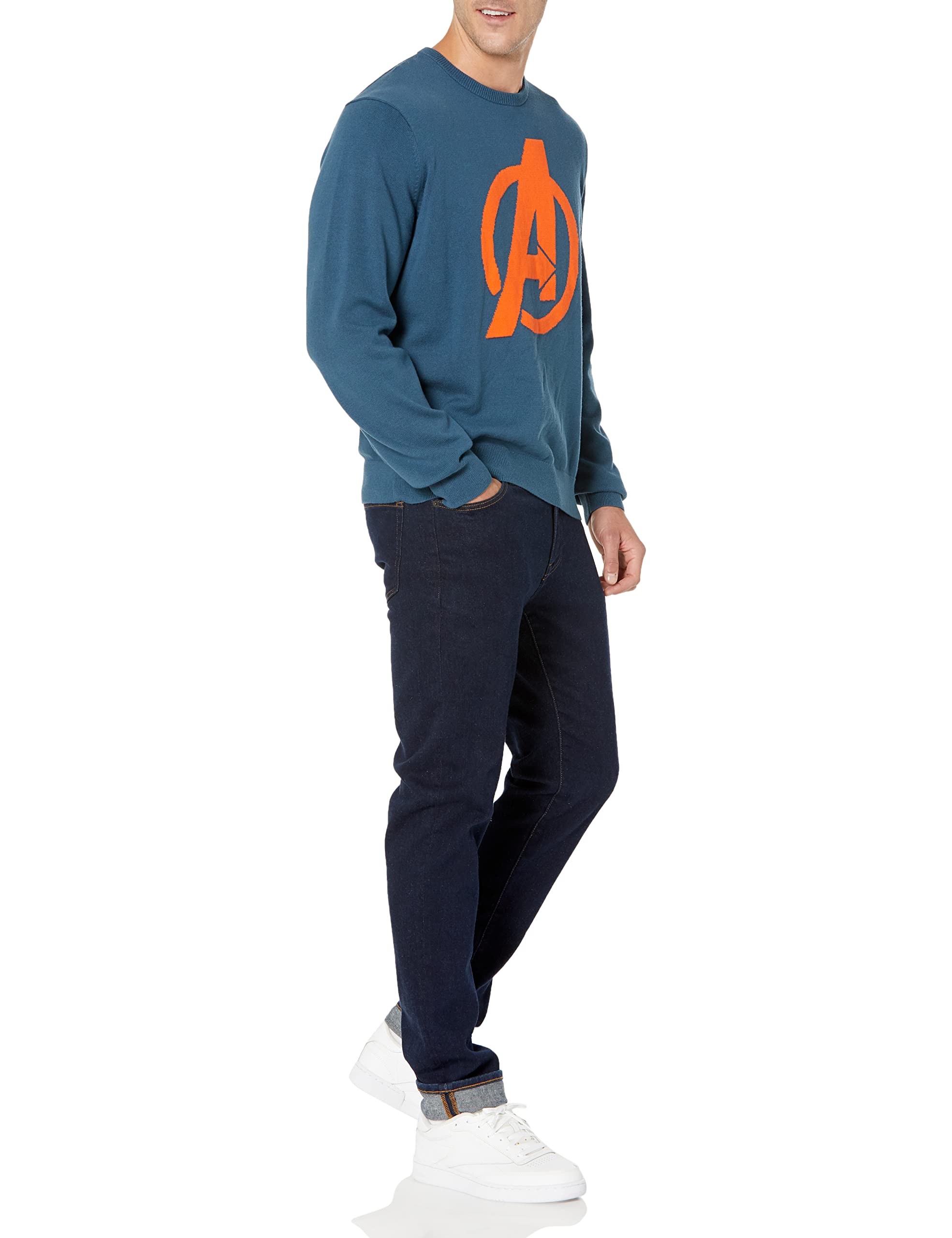 Disney Marvel Star Wars Men's Crewneck Sweater | Soft Cotton Knit Pullover | Casual Wear & Gift for Fans | Perfect for Cosplay, Movie Nights & Everyday Comfort