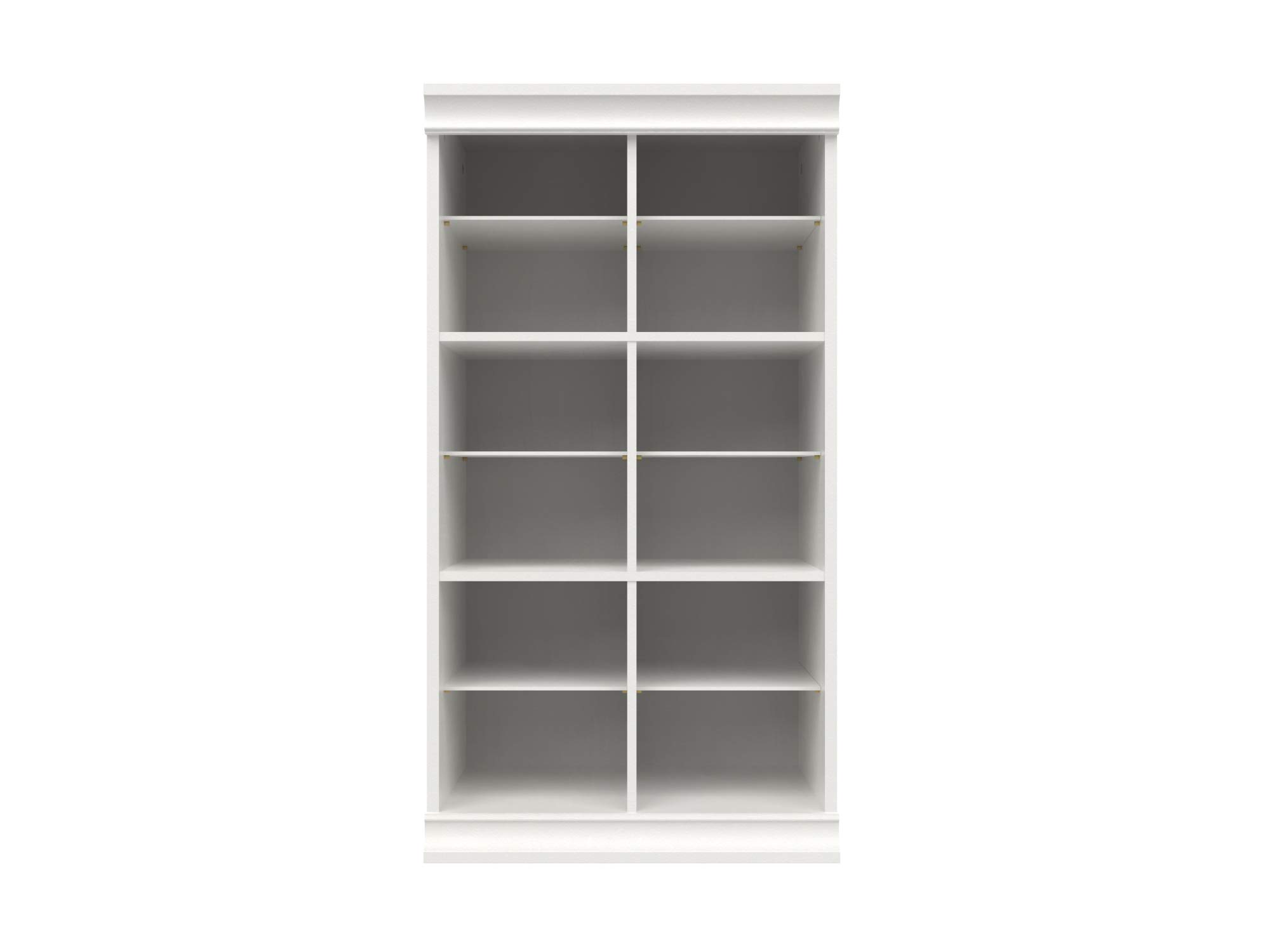 ClosetMaid 12-Shelf Modular Wood Closet Organizer - Adjustable Shelves with Dividers, Stackable Design, Full Backer & Decorative Trim in White | Perfect for Bedroom, Closet & Home Storage Organization