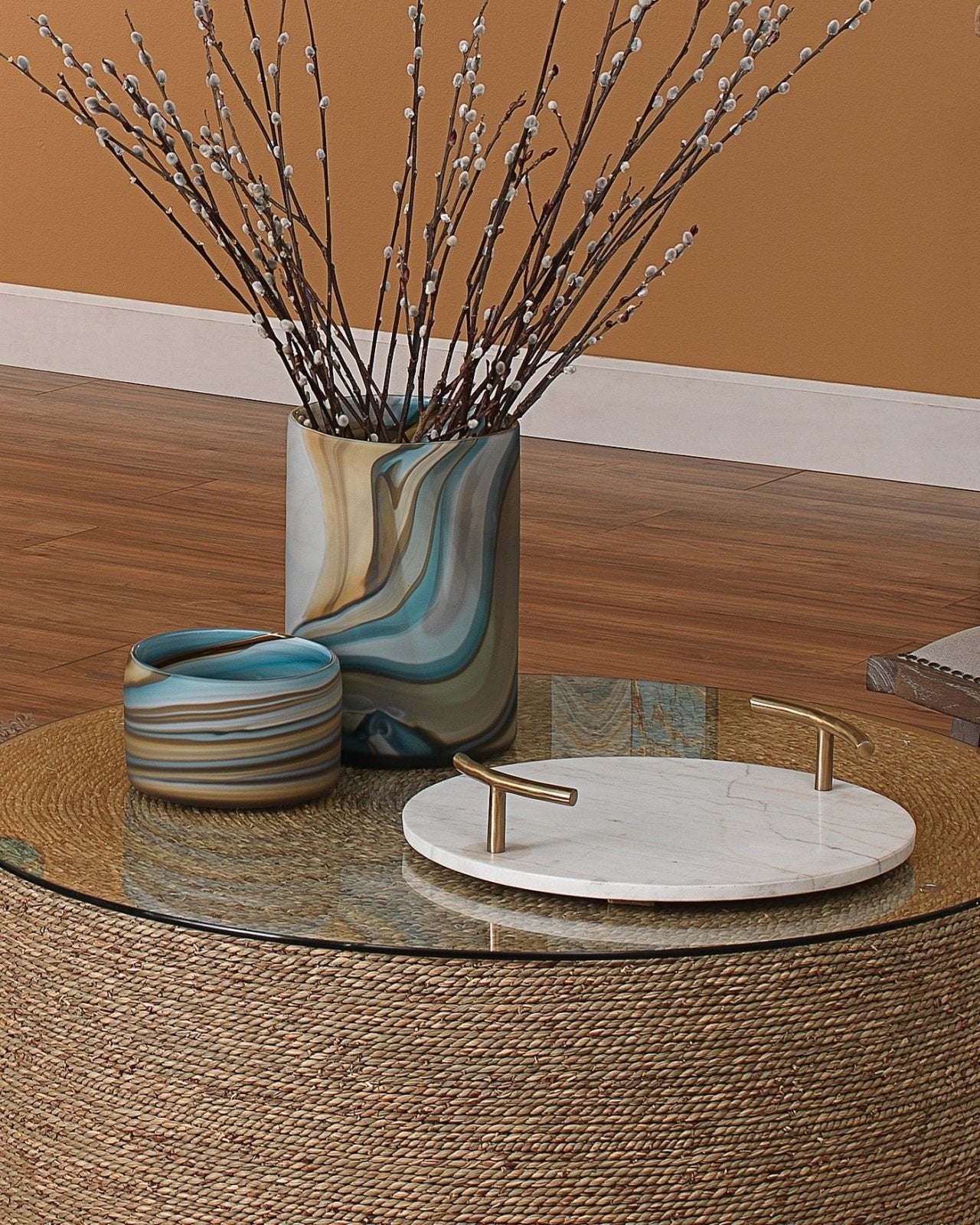 Terrene Vase - Medium Size Ceramic Flower Vase for Home Decor, Wedding Centerpieces & Tabletop Arrangements
