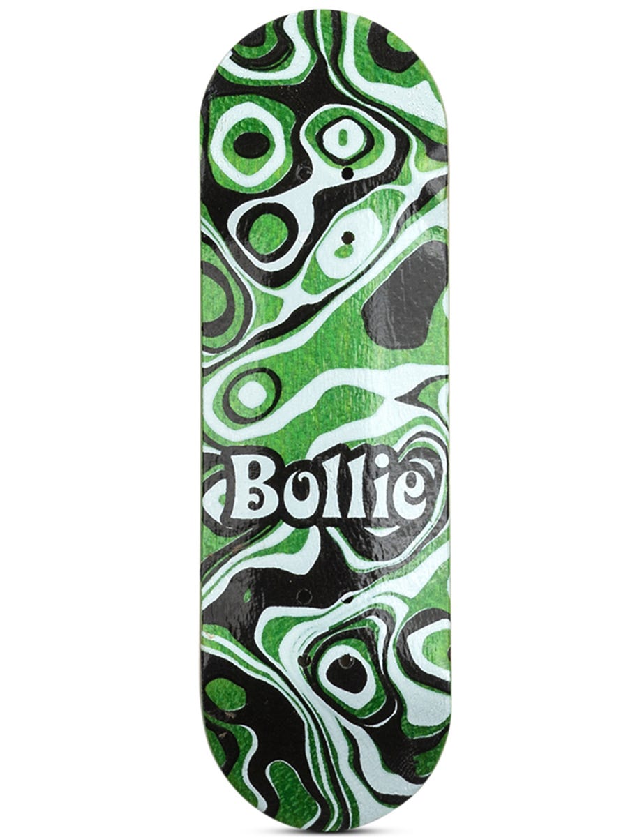 Bollie Fingerboard Deck Psychedelic Design - Professional Mini Skateboard for Finger Tricks & Stunts - Perfect for Skaters, Collectors & Office Stress Relief
