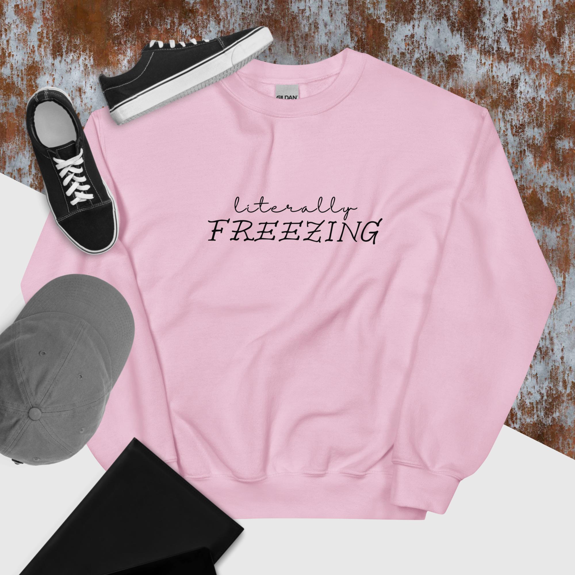 Unisex Freezing Sweatshirt - Cozy Winter Pullover for Men & Women | Perfect for Cold Weather, Outdoor Activities & Casual Wear