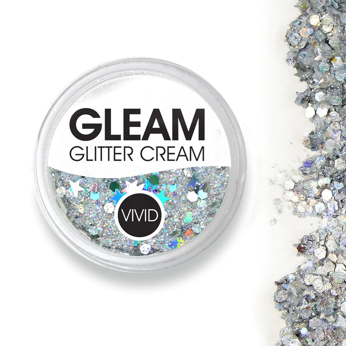 Heaven Gleam Chunky Glitter Cream - Sparkling Body & Face Glitter Makeup for Festivals, Parties, Cosplay & DIY Crafts | Vegan & Cruelty-Free