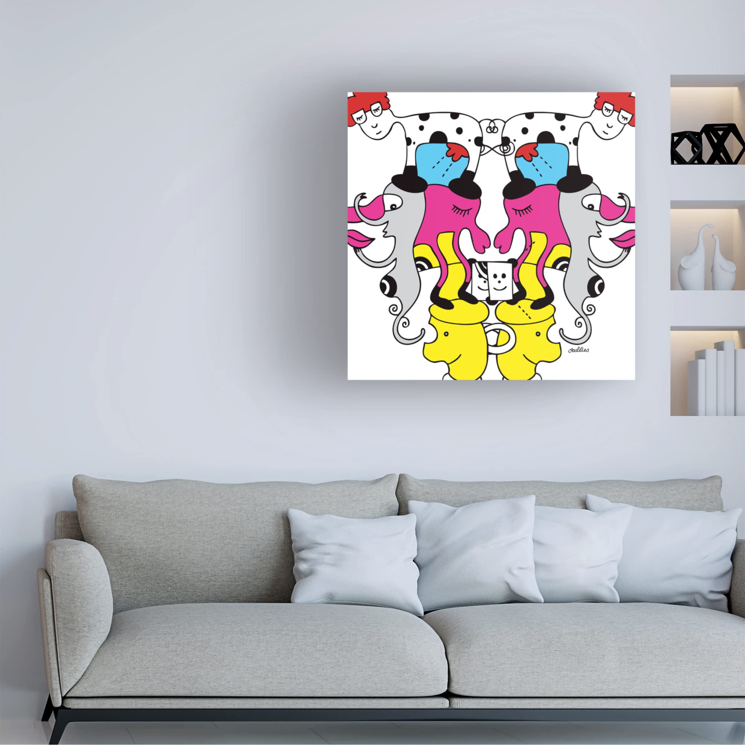 Trademark Fine Art 'Spronk Farm Sunday' Canvas Wall Art Print by Oodlies - Perfect for Living Room, Bedroom & Office Decor