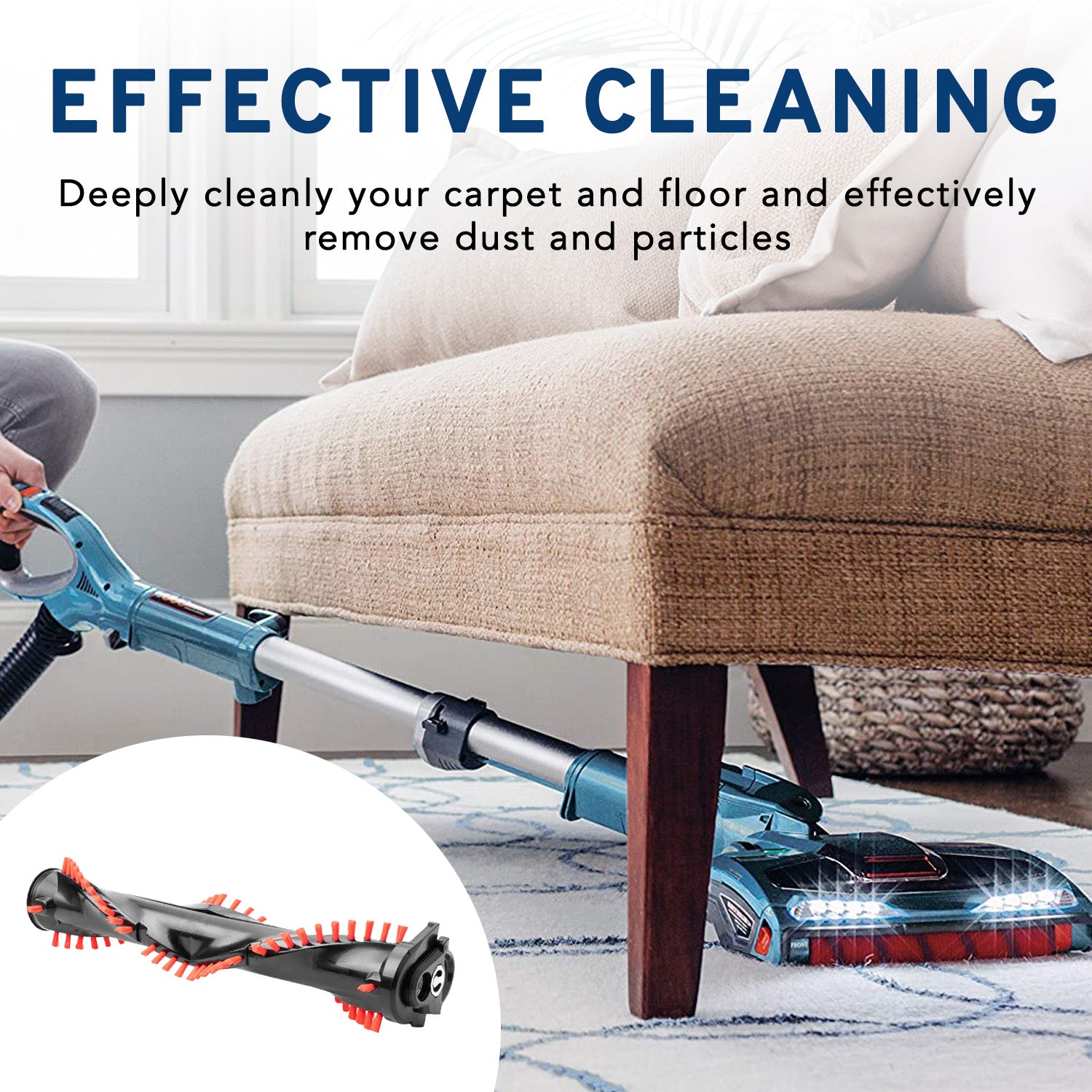 Shark NV800 NV801Q NV803 DuoClean Vacuum Replacement Bristle Brush - Compatible with Shark DuoClean Upright Vacuums for Deep Cleaning Carpets and Hard Floors