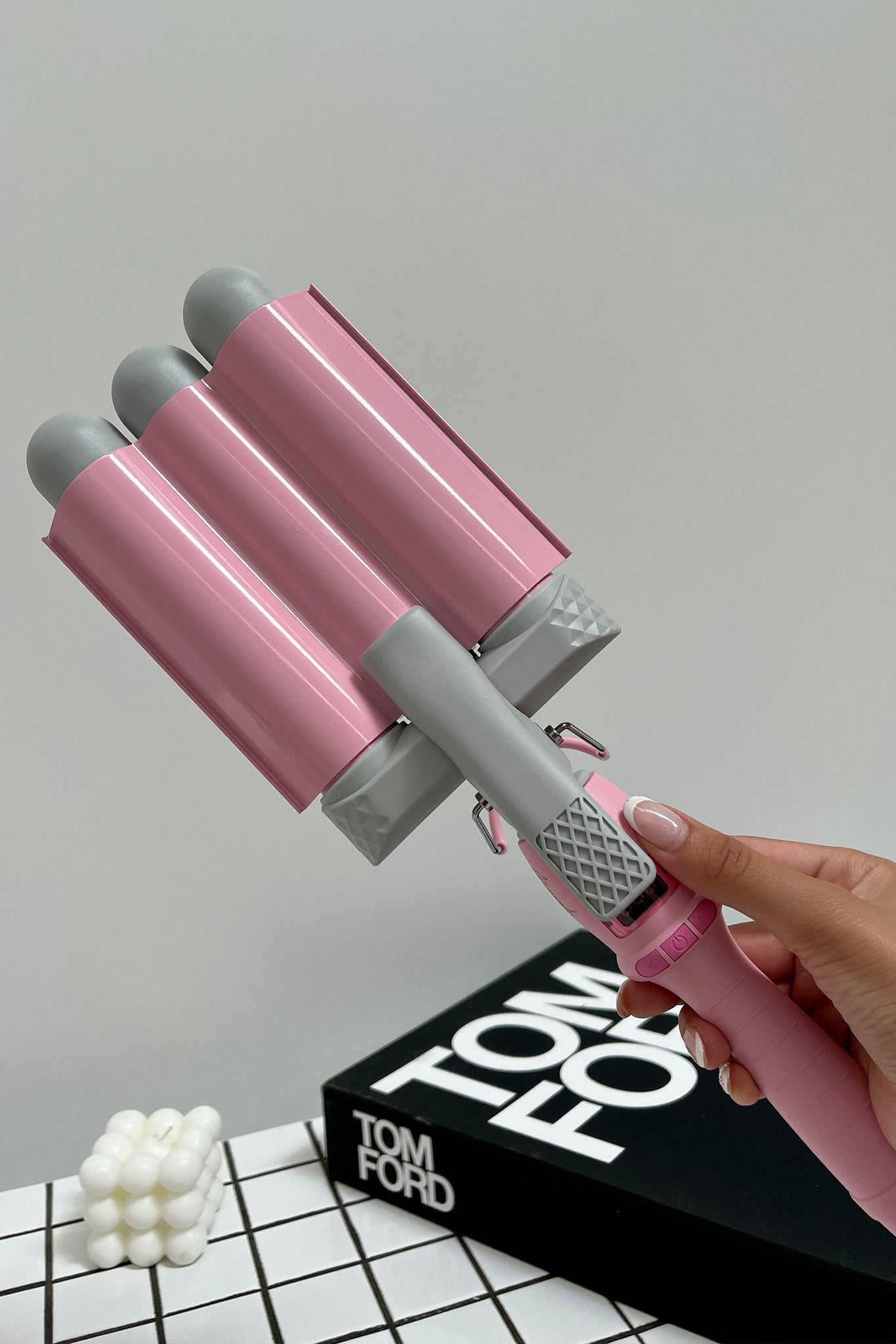 Mermade Pro Hair Waver - 32MM Pink Curling Iron for Beach Waves & Loose Curls | Perfect for Styling, Parties & Everyday Wear